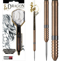 One80 Fire Dragon Steel Tip Darts 90% Tungsten — dart, barrel detail and packaging