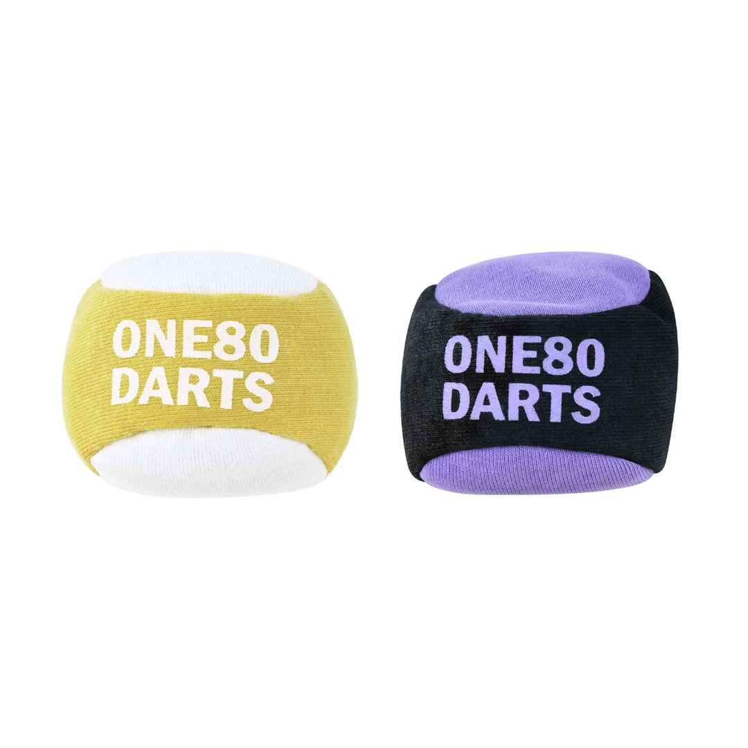 One80 Grip Ball in the two offered colour designs, Yellow and Purple; one ball of each colour shown on white. Colour options sold separately; each includes the listed carry case.