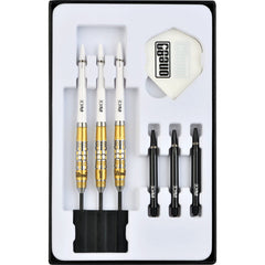 One80 Lourence Ilagan Gunner Ii Steel Tip Darts 90% Tungsten — darts and accessories in the display tray