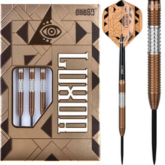 One80 Luxor Beta Steel Tip Darts 90% Tungsten — dart, barrel detail and packaging
