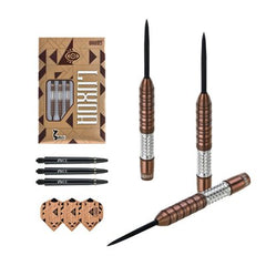 One80 Luxor Zeta Steel Tip Darts 90% Tungsten — set contents and packaging