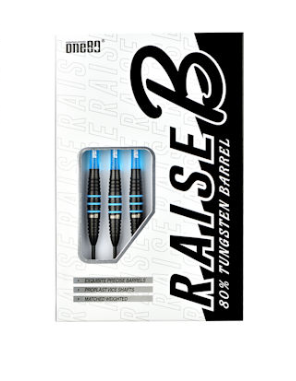 One80 Raise B Aqua Steel Tip Darts - 80% Tungsten 21g