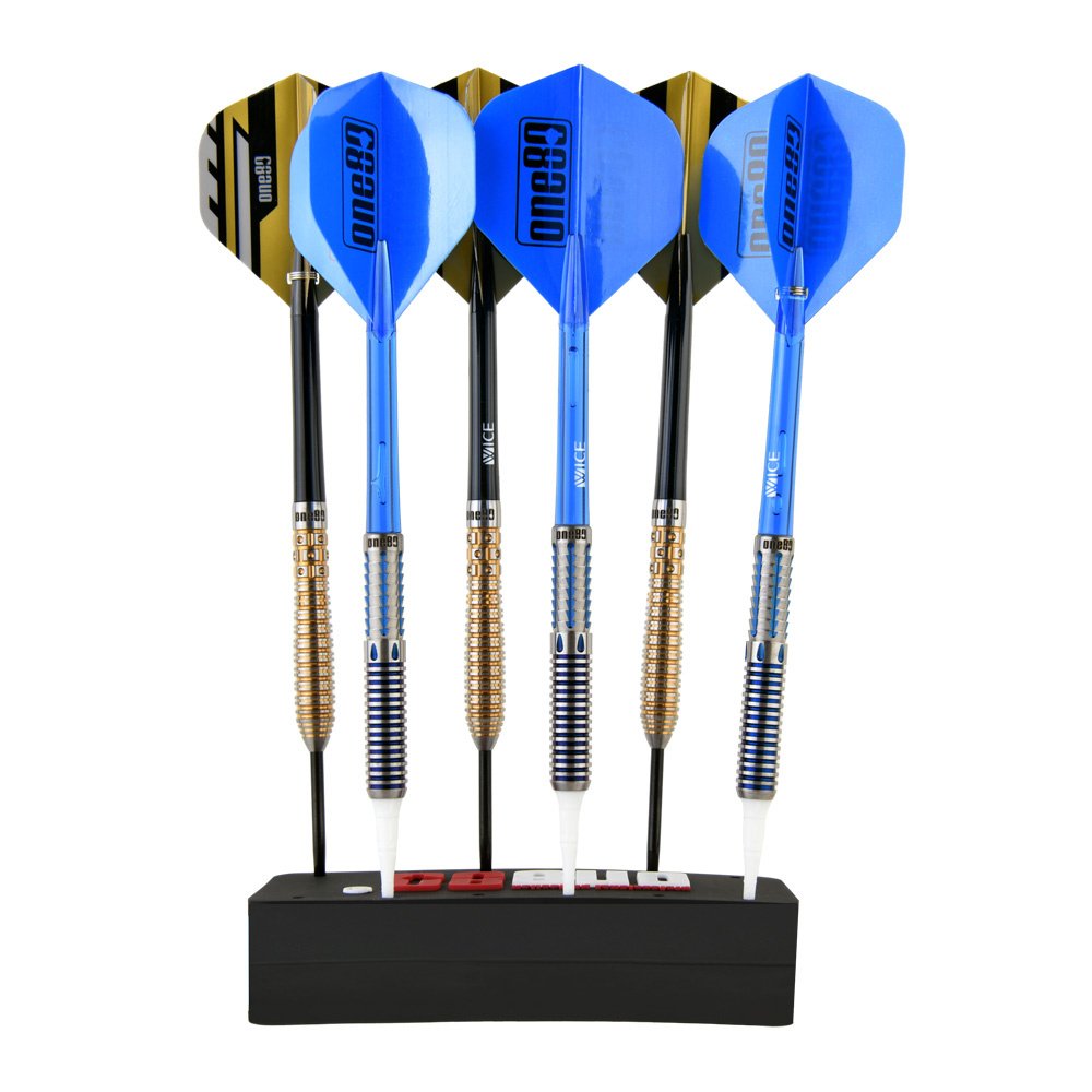 One80 Rubber Dart Holder Logo — holder with assembled darts
