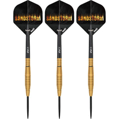 One80 Sandstorm S2 Steel Tip Darts 90% Tungsten — three assembled darts