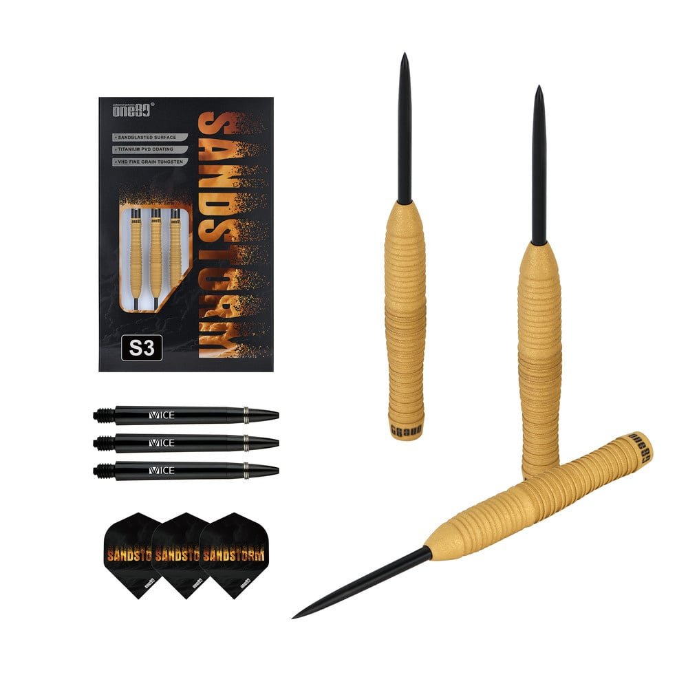 One80 Sandstorm S3 90% tungsten darts full kit layout