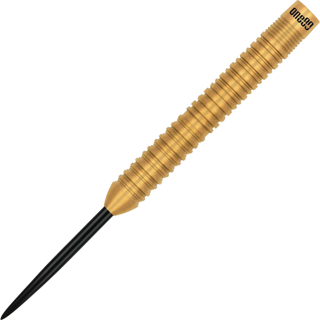 One80 Sandstorm S4 Steel Tip Darts 90% Tungsten — barrel and grip close-up