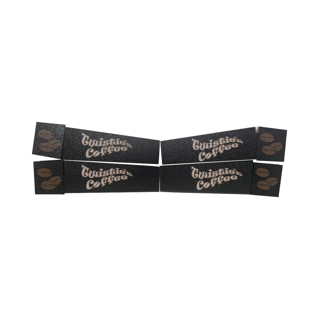 Omni leg and camera protectors; the original custom printed protector set shown on white.
