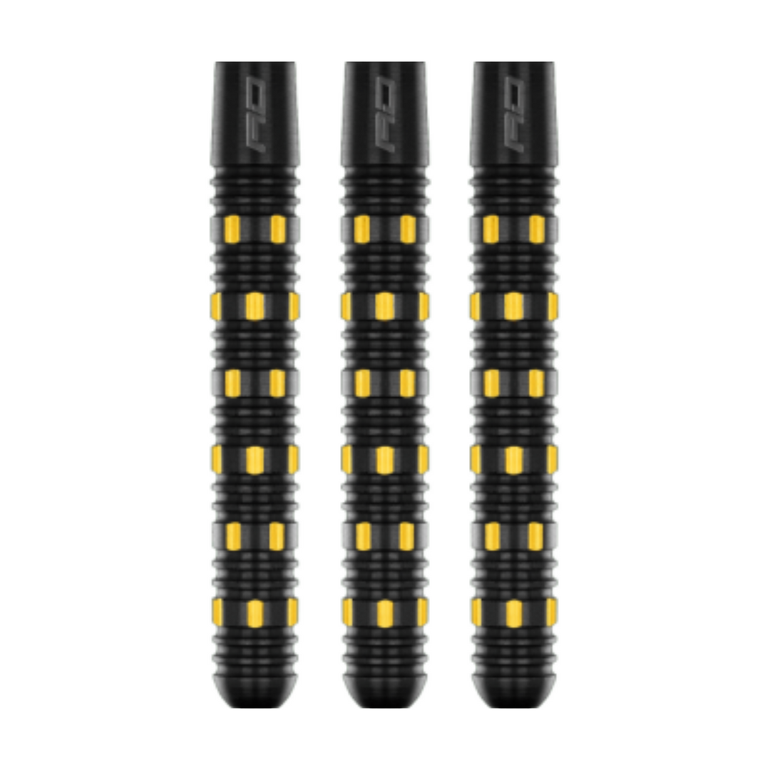 Nirvana Steel Tip Darts - 90% Tungsten — three barrel close-ups