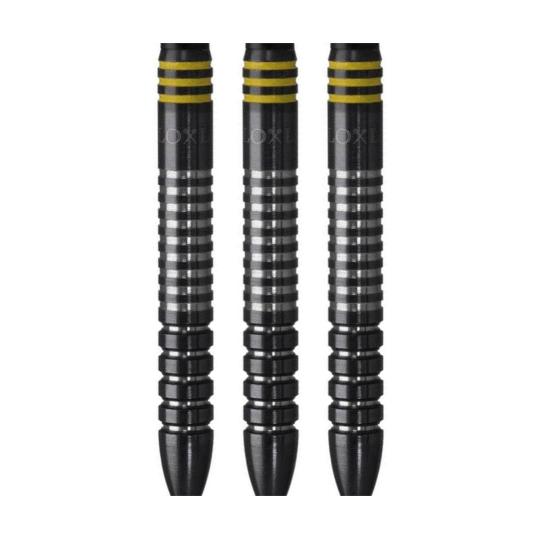 Massacre Steel Tip Darts - 90% Tungsten — three barrel close-ups