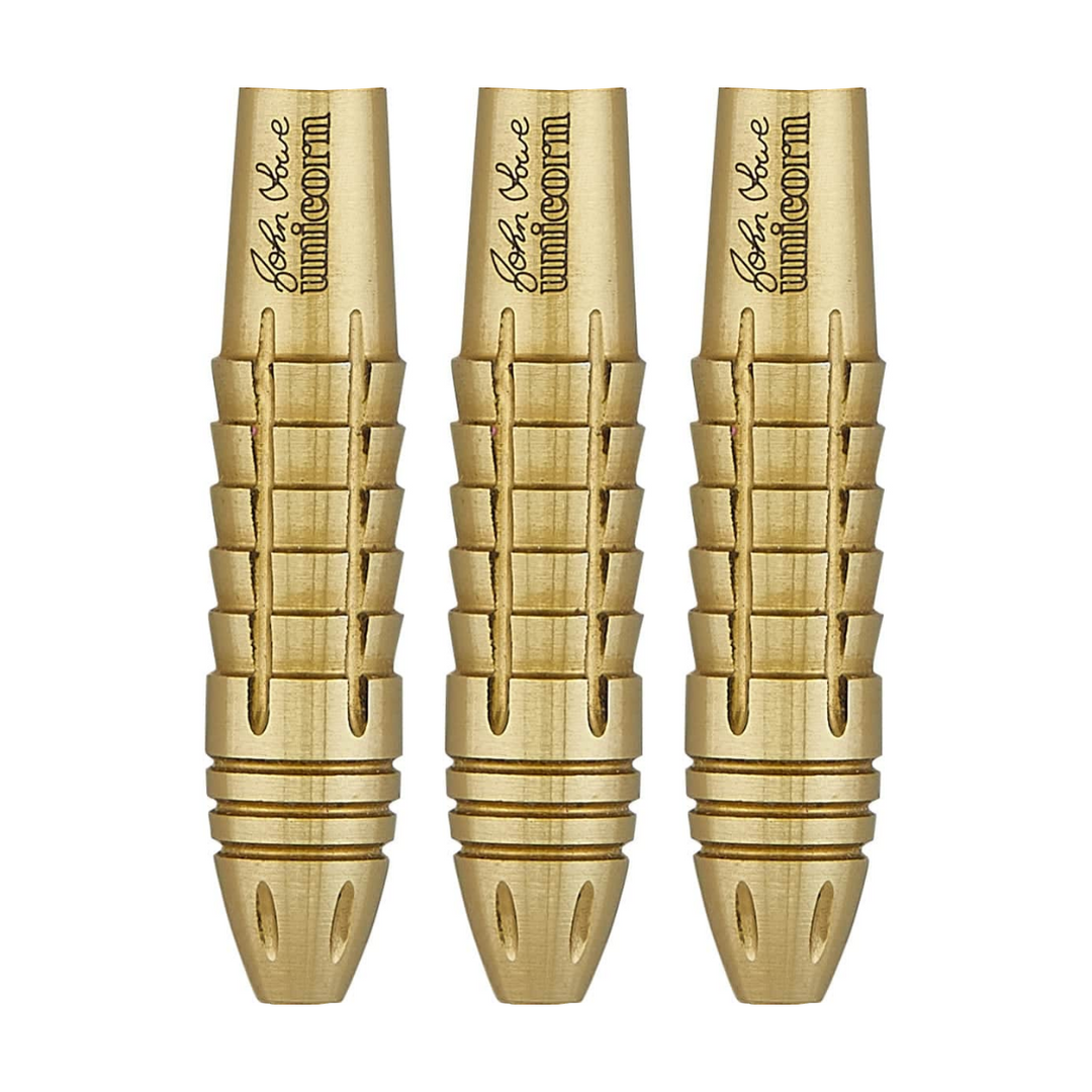 John Lowe Phase 3 Steel Tip Darts - 90% Tungsten — three barrel close-ups