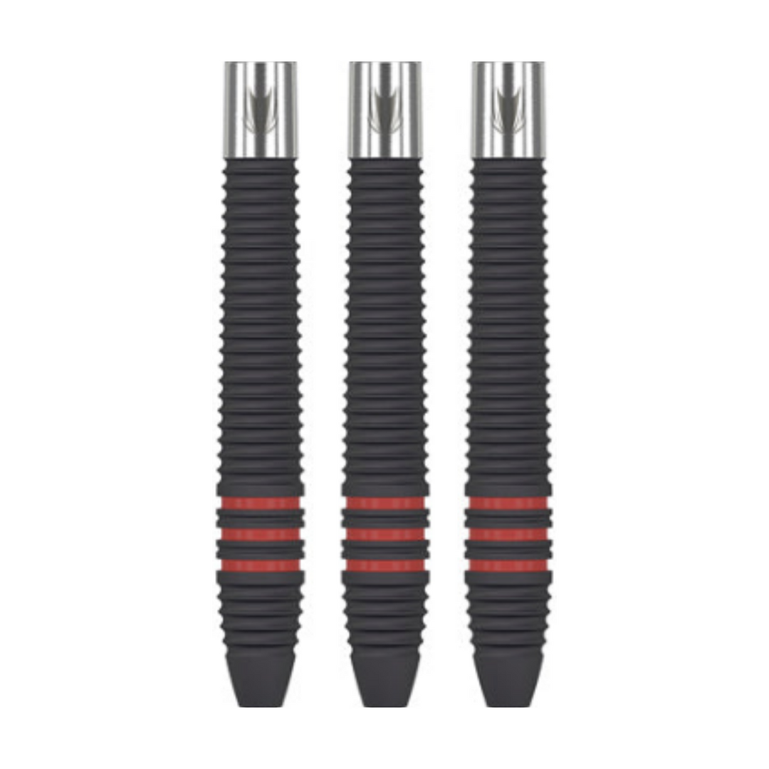 ASP Black Steel Tip Darts - 80% Tungsten — three barrel close-ups