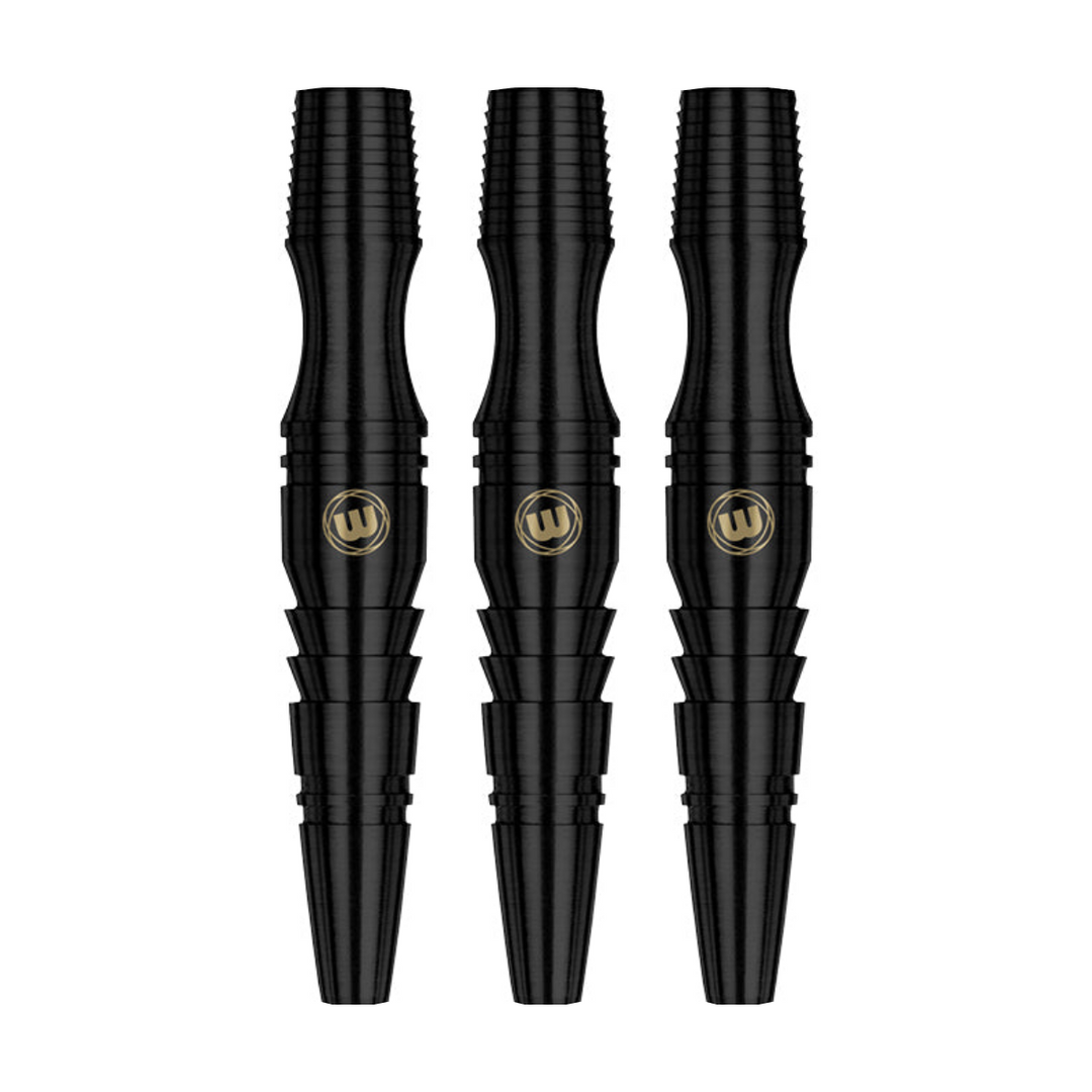 Sniper Black Steel Tip Darts - 90% Tungsten — three barrel close-ups