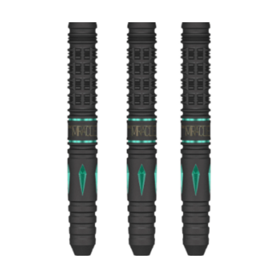 Mikuru Suzuki G5 Steel Tip Darts - 95% Tungsten — three barrel close-ups