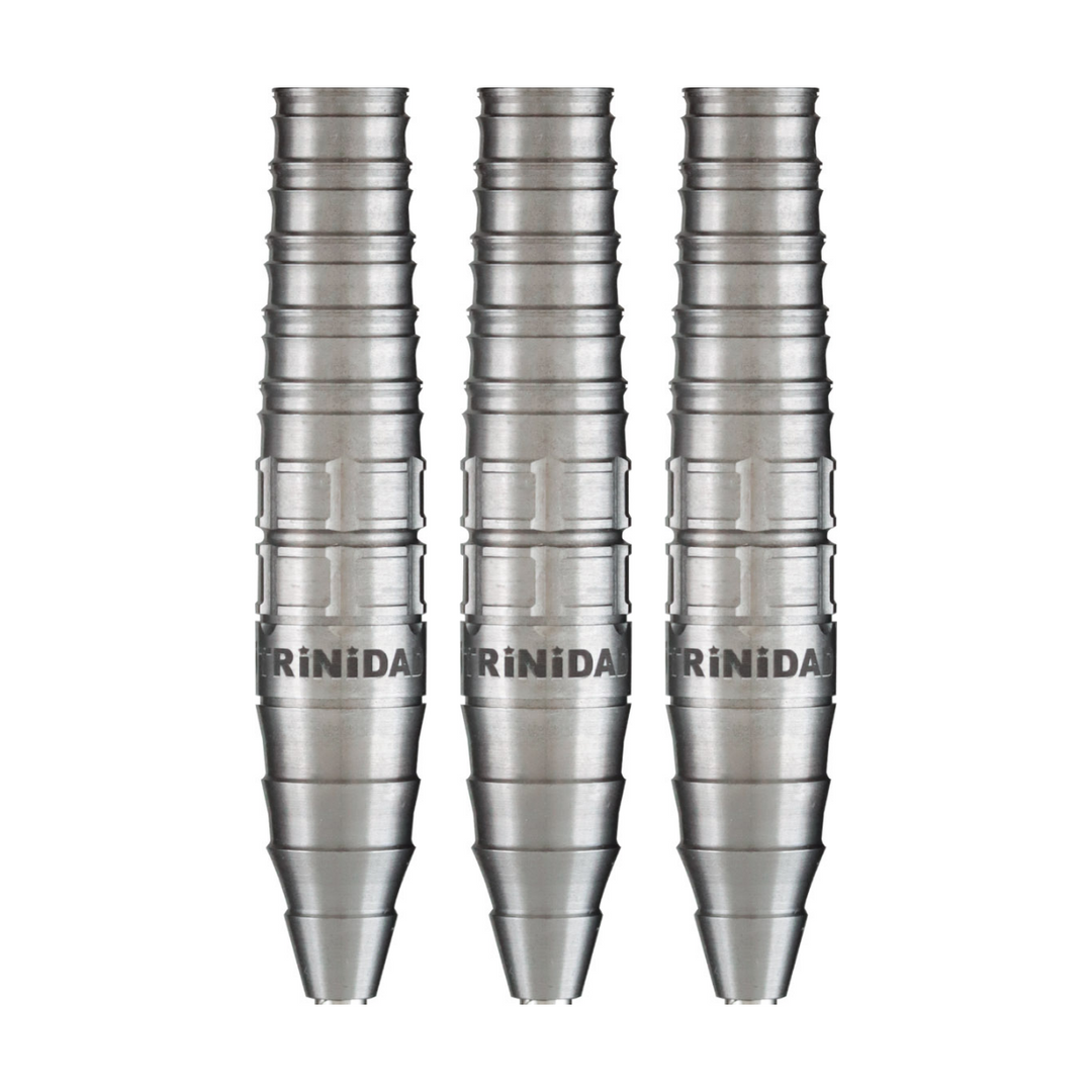 Olivares Type 2 Steel Tip Darts – 90% Tungsten — three barrel close-ups