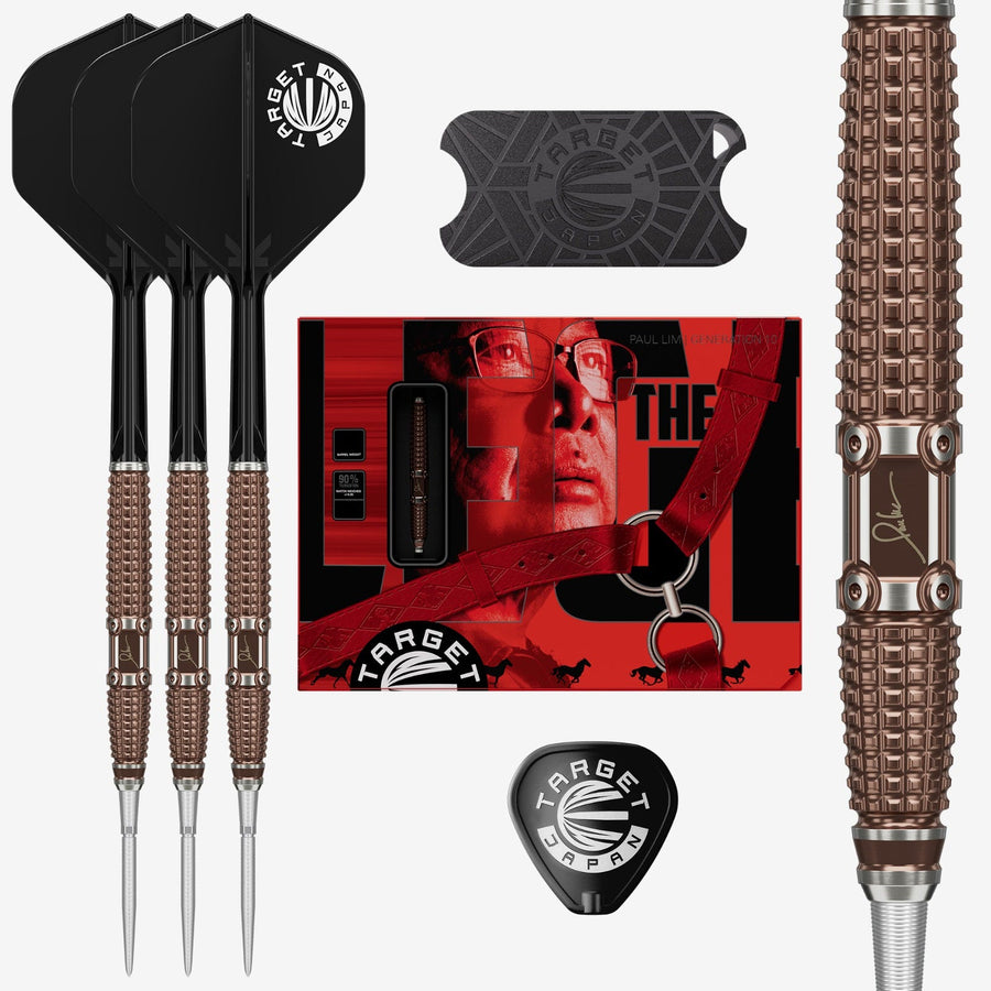 Paul Lim The Legend G10 Steel Tip Darts - 90% Tungsten – set of three darts and presentation packaging
