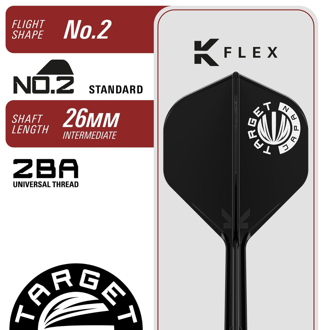 Paul Lim The Legend G10 Steel Tip Darts - 90% Tungsten – No.2 K-Flex flight and shaft detail