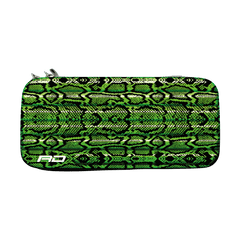 Red Dragon Peter 'Snakebite' Wright Monza Dart Case — green case, top view