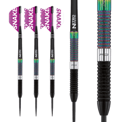 Red Dragon Peter Wright Double World Champion 90% Tungsten Darts — three darts and barrel close-up