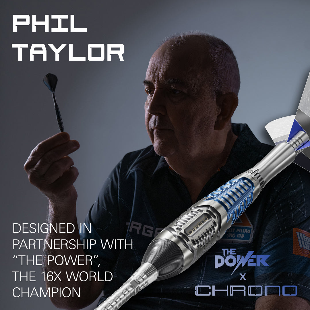 Phil Taylor Power Chrono Steel Tip Darts - 95% Tungsten – product detail