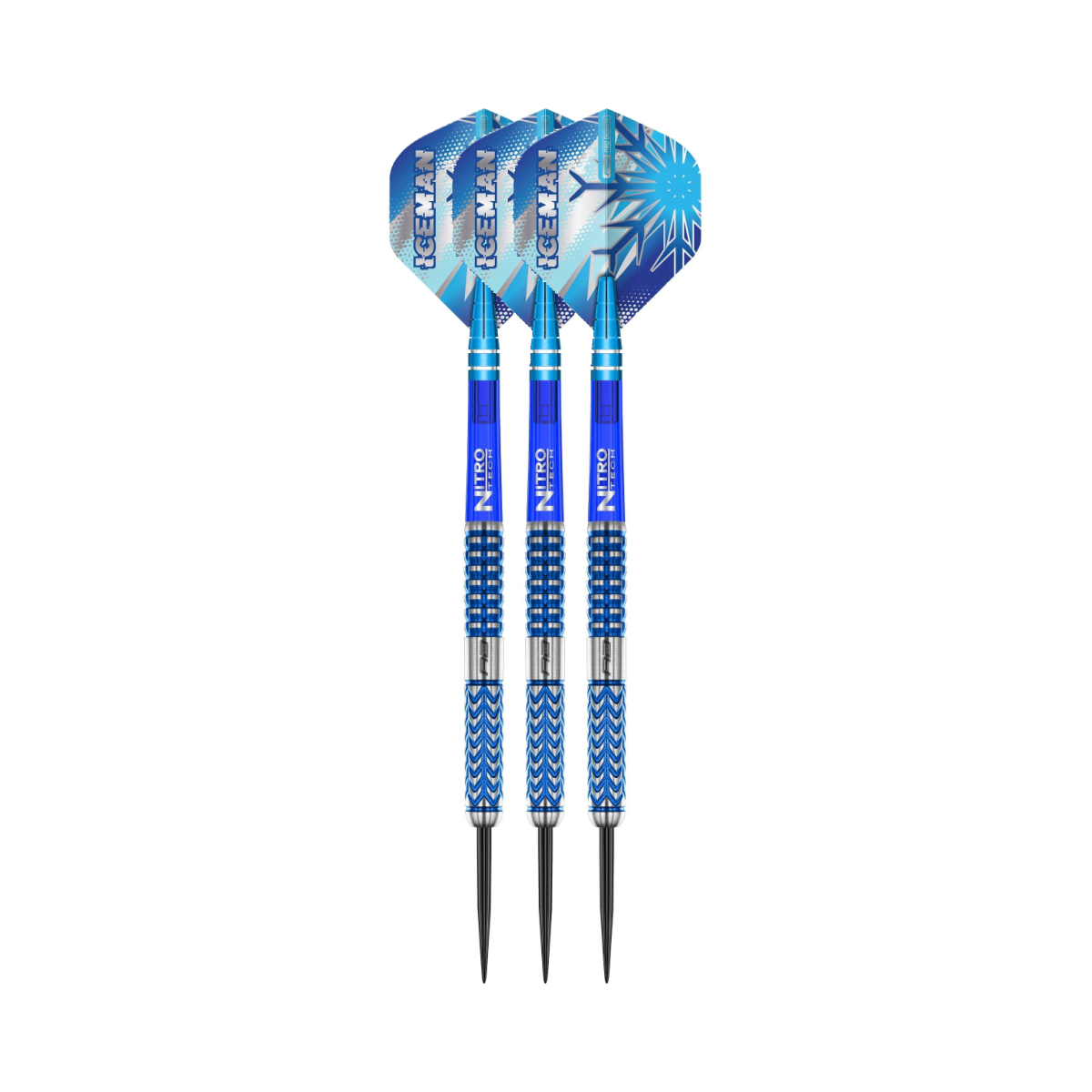 Gerwyn Price Glacier Steel Tip Darts - 90% Tungsten — three barrel close-ups