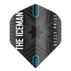Red Dragon Gerwyn Price Hardcore Logo Dart Flights — flight design, front view