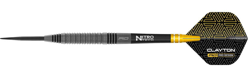 Red Dragon Jonny Clayton Oxide Edition Steel Tip Darts — assembled dart