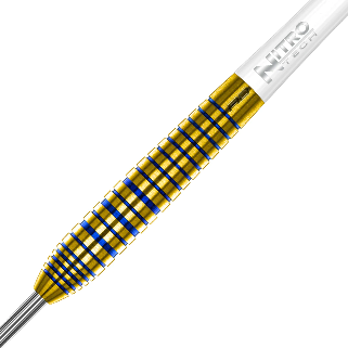 Red Dragon Luke Humphries Gold Tx3 Steel Tip Darts 90% — barrel and grip close-up