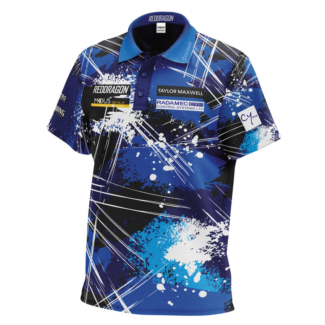 Red Dragon Luke Humphries World Champion Tour Polo — shirt, front view