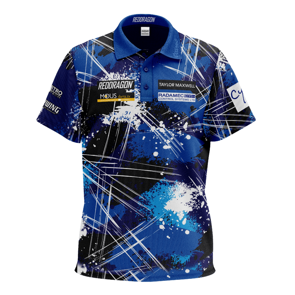 Red Dragon Luke Humphries World Champion Tour Polo — shirt, front view