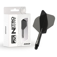 Red Dragon Nitro Flights - No.2 Black / Black / Short dart flights