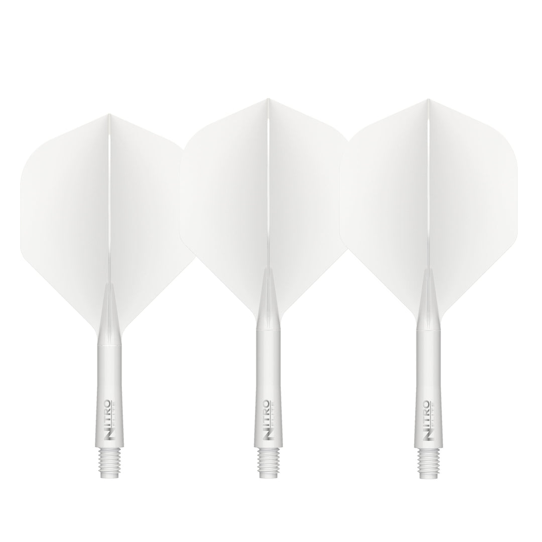 Red Dragon Nitro Flights No.2 — three white flights and shafts