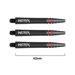 Red Dragon Nitro Xfire Shafts — three black shafts