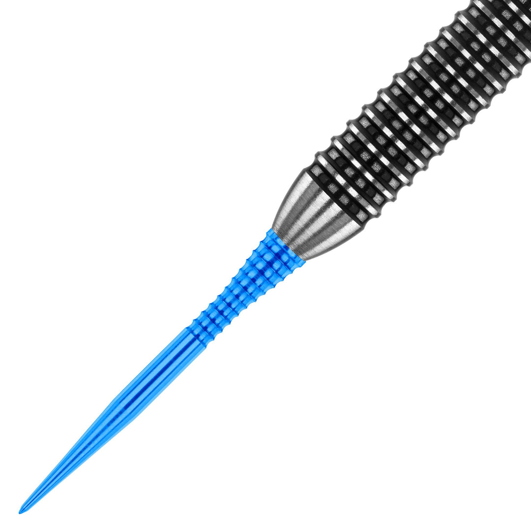 Red Dragon Raptor Gripped Steel Tip Points — point fitted to a dart barrel