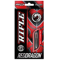 Red Dragon Rifle Steel Tip Darts 90% Tungsten — retail packaging