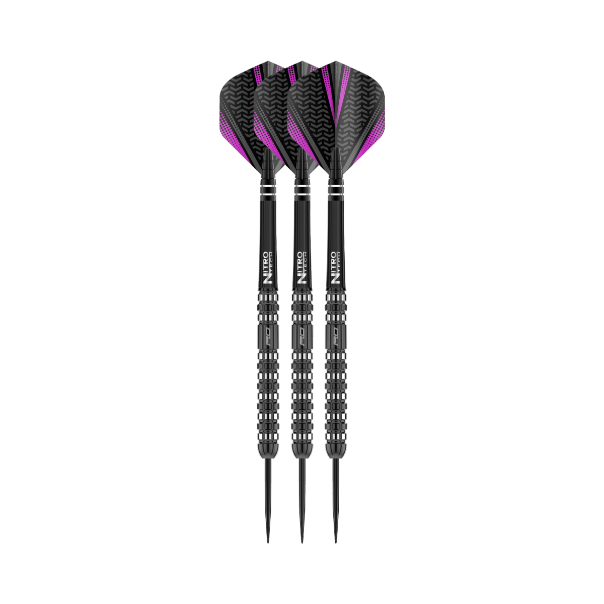 Rogue Steel Tip Darts - 90% Tungsten — three barrel close-ups