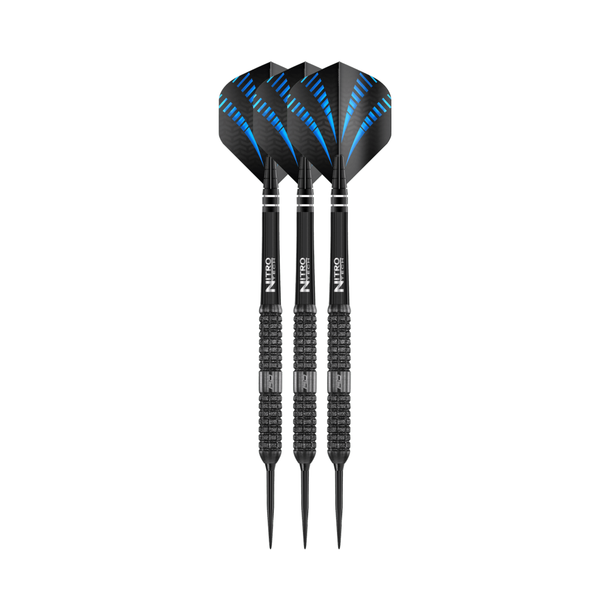 Touchstone Steel Tip Darts - 90% Tungsten — three barrel close-ups