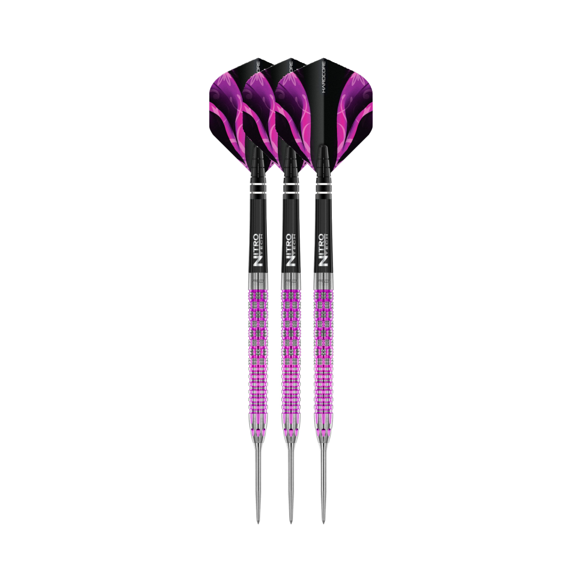Tyrian Steel Tip Darts - 90% Tungsten — three barrel close-ups