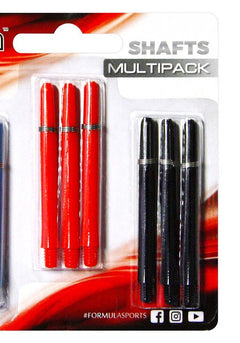 Formula Sports Ring Grip Shaft Multipack – red and black shafts in packaging