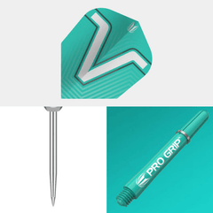 Target Rob Cross Steel Tip Darts 80% Tungsten — flight, shaft and point details