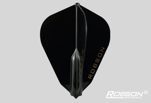 Robson Plus F Shape black moulded dart flights