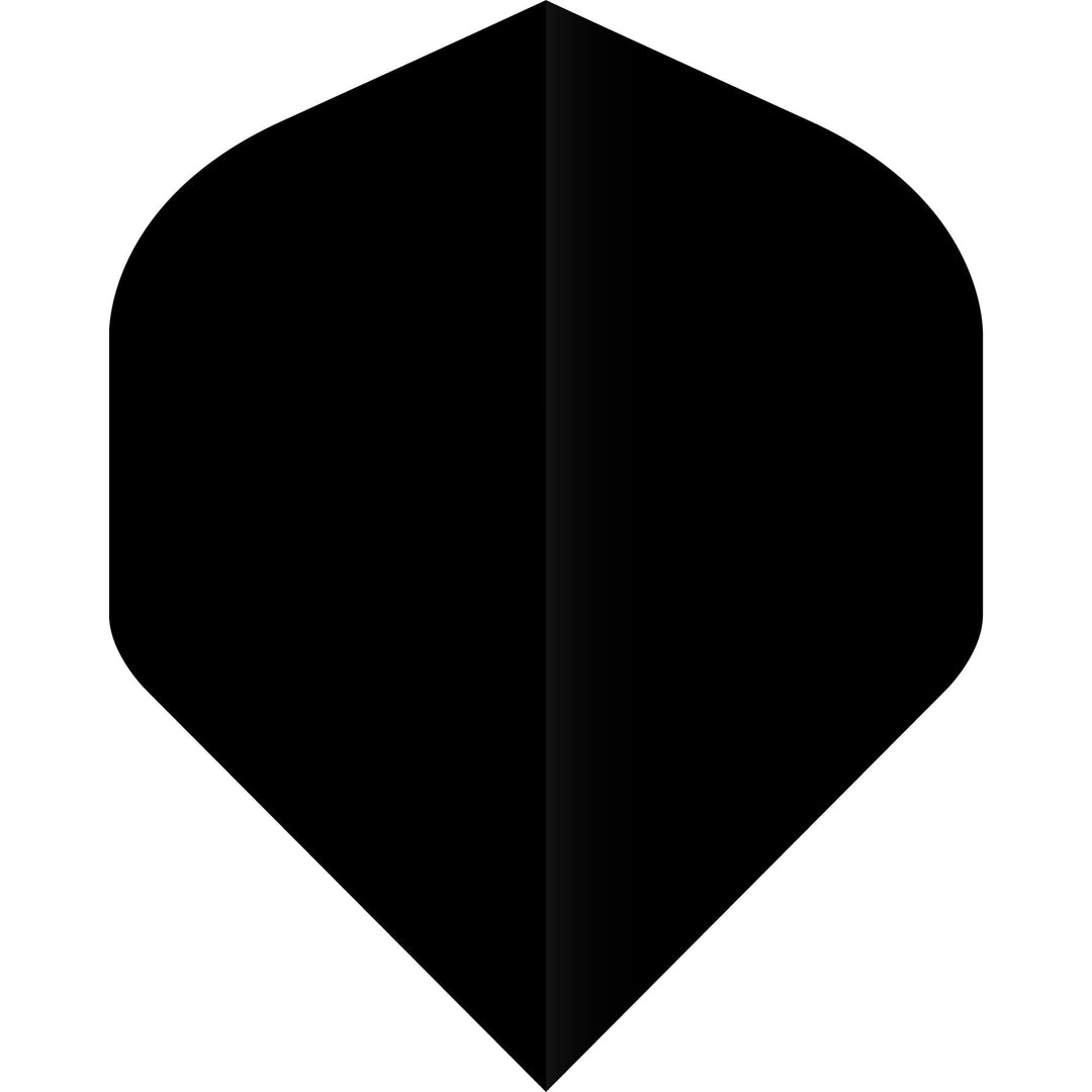 Ruthless Solid Poly Plain Standard No.2 Dart Flights — black flight design