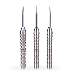 Trinidad Saldivar Type 3 Steel Tip Darts – 90% Tungsten – manufacturer photograph of three barrels