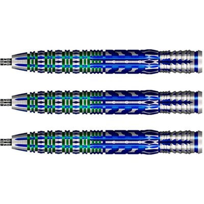 Celt Merlin Steel Tip Darts – three blue and green barrels in close-up