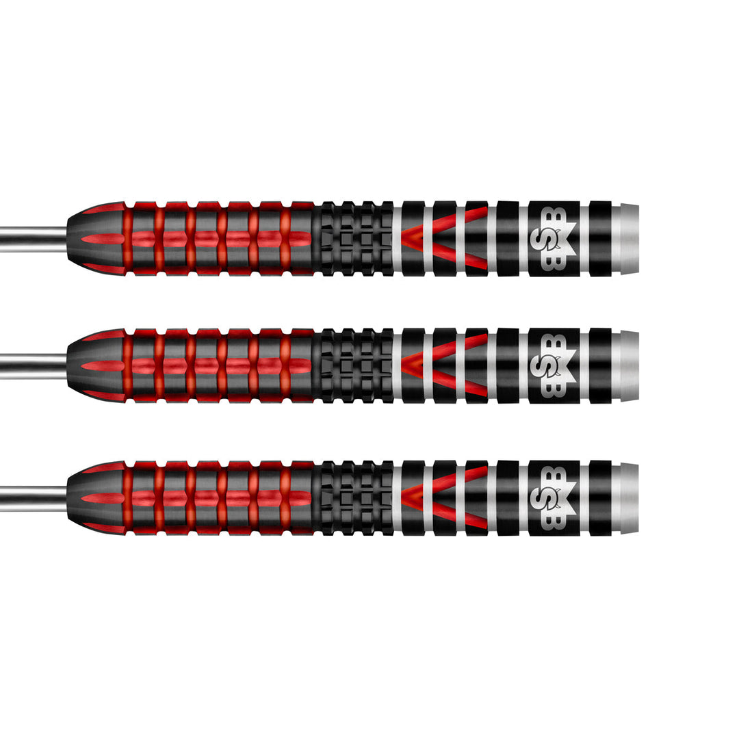 Shot Michael Smith Defiant Steel Tip Darts 90% Tungsten — three dart barrels