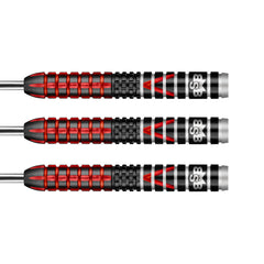Shot Michael Smith Defiant Steel Tip Darts 90% Tungsten — three dart barrels