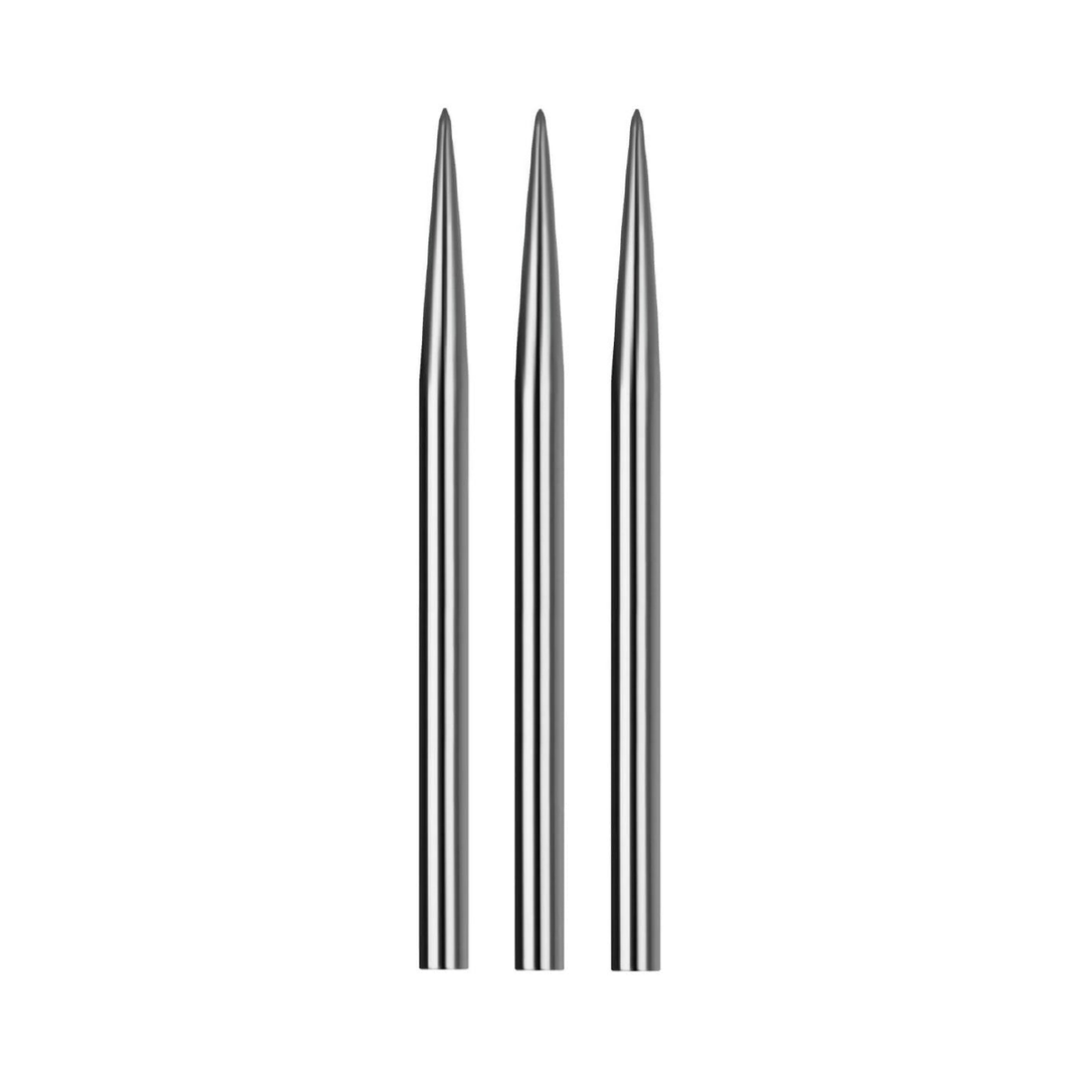 Shot Silver Steel Tip Points - 45mm - three matching silver points