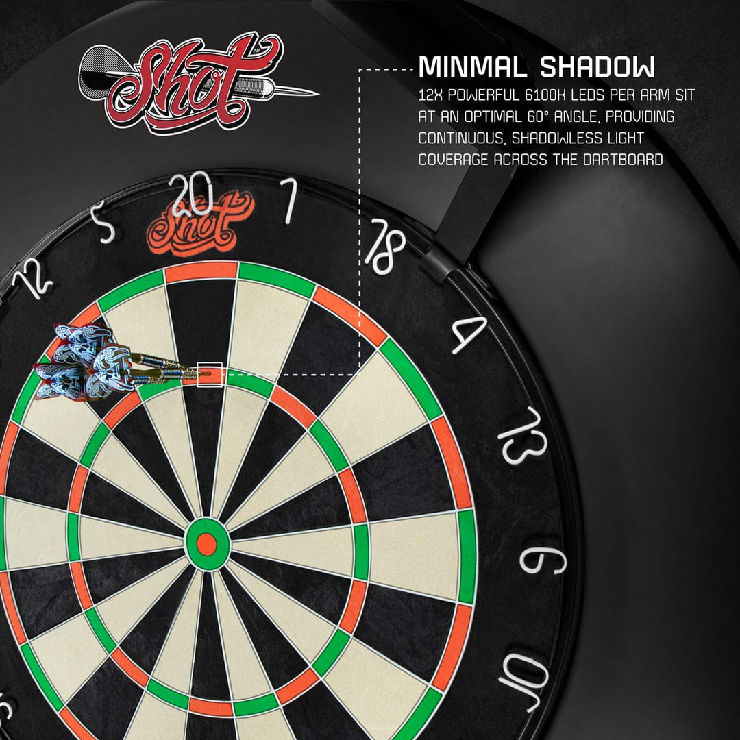 Shot Stadium Dartboard Lights — dartboard lighting and shadow demonstration