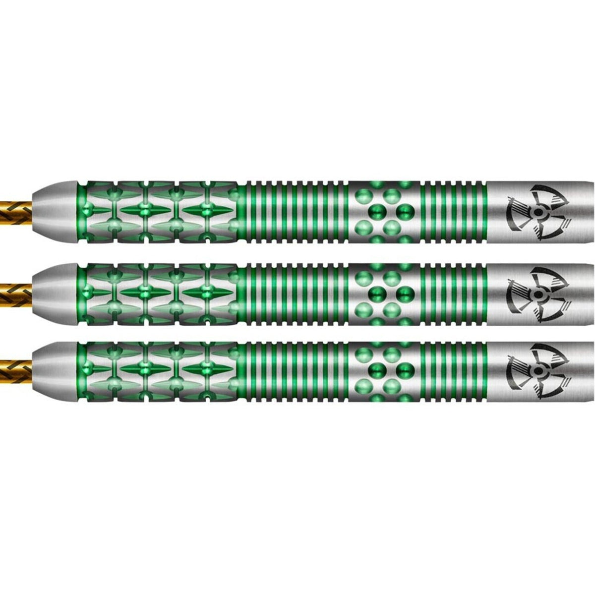 Stowe Buntz 2.0 Steel Tip Darts - 90% Tungsten — three barrel close-ups