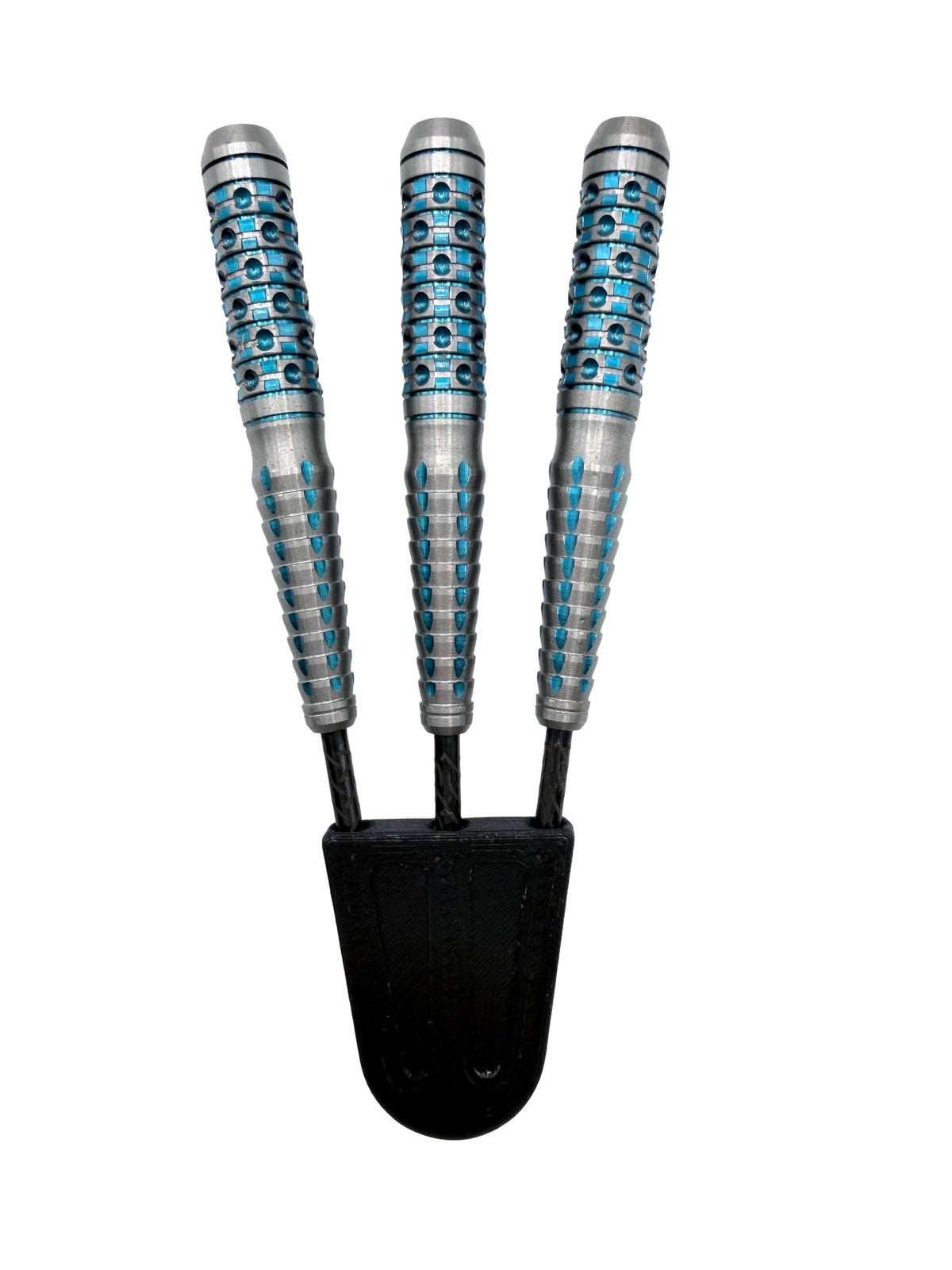 Shot Viking Drakkar 90% Tungsten Steel Tip Darts - Used / Trade-In — three barrel close-ups