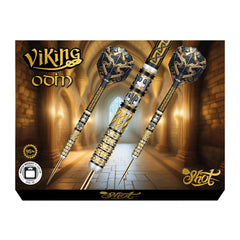 Shot Viking Odin Steel Tip Darts 95% Tungsten — retail packaging